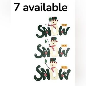 NEW Festive Snowman Holiday Decoration - Green and White